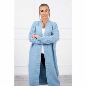 Sweater with bubbles on the sleeve blue kép