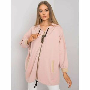 Dusty pink women's cotton hooded sweatshirt kép