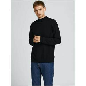 Black Basic Sweater with Stand-Up Collar Jack & Jones Basic - Men's kép