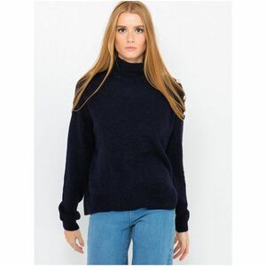 Dark Blue Sweater with Stand-Up Collar CAMAIEU - Women kép