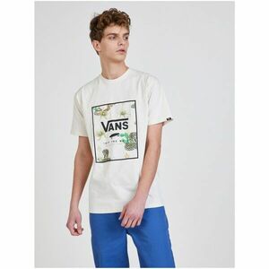 Cream men's T-shirt with VANS print - Men's kép