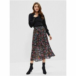 Black Women's Floral Midi Skirt Moodo - Women kép