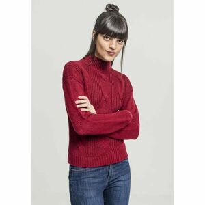 Ladies Short Turtleneck Sweater burgundy kép