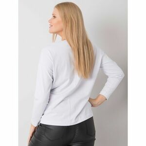 Plus size white blouse with long sleeves kép