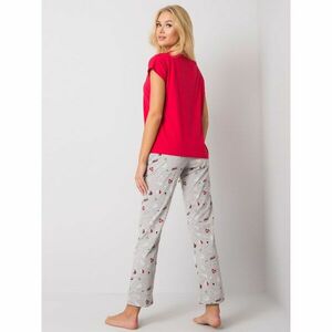 Women's red pajamas with patterns kép