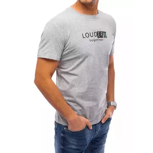 Men's T-shirt with a light gray Dstreet RX4727 print kép