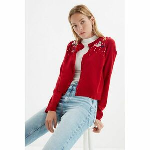 Trendyol Red Embroidered Detailed Knitwear Sweater kép