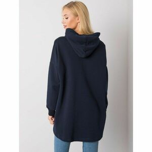 Dark blue cotton hoodie kép