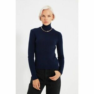 Trendyol Navy Blue Turtleneck Knitwear Sweater kép