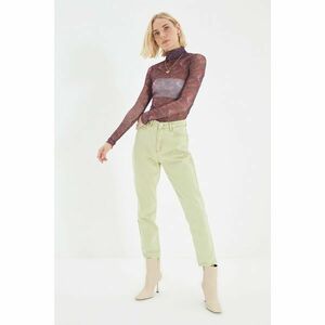 Trendyol Zöld High Waist Mom Jeans kép
