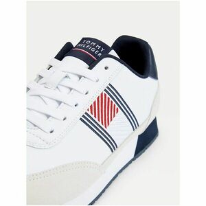 White Men's Leather Sneakers Tommy Hilfiger Essential Runner - Men kép
