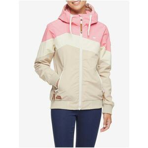 Pink-Beige Women's Waterproof Jacket hooded Ragwear Nuggie Bl - Women kép