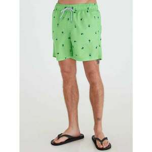 Green Patterned Swimwear Blend - Men kép