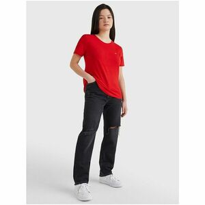 Red Women's Basic T-Shirt Tommy Jeans - Women kép