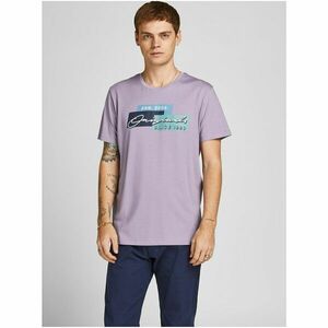 Light Purple Jack & Jones Brights T-Shirt - Men kép