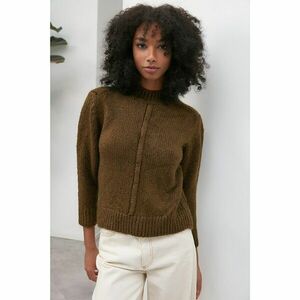 Trendyol Khaki Long Sleeve Crew Neck Knitwear Sweater kép