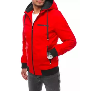 Red men's hooded jacket Dstreet TX4074 kép