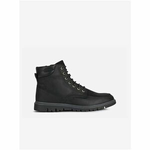 Black Men's Ankle Leather Shoes Geox Ghiacciaio - Men kép