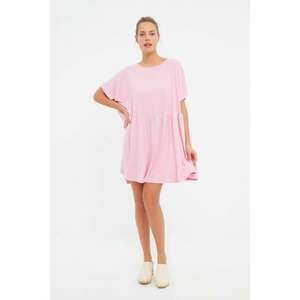 Trendyol Pink Shift Pocket Detailed Knitted Dress kép