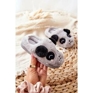 Children's Slippers With Animal Grey Pandi kép