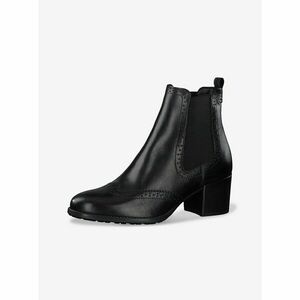 Black Leather Chelsea HeelEd Shoes Tamaris - Women kép