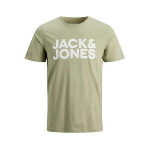 JACK & JONES Póló világoszöld / fehér kép