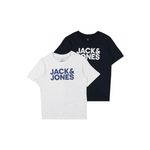 Jack & Jones Junior Póló 'Corp' fehér / éjkék / kék kép