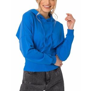 Kék női kapucnis pulóver kép
