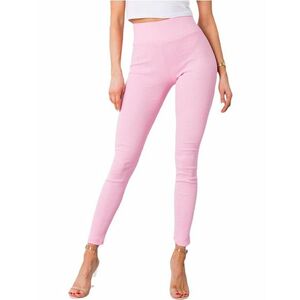 Világos rózsaszín leggings, széles derékkal kép