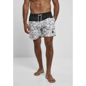 Urban Classics Low Block Pattern Swim Shorts jungle pattern/black kép