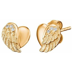 Engelsrufer Engelsrufer Aranyozott szív ezüst fülbevaló angyal szárnyakkal és cirkónium kövekkel ERE-LILHW-STG kép