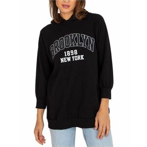 fekete roxán kapucnis pulcsi "brooklyn" felirattal kép