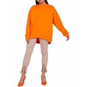 Narancssárga csavaros pulóver állógallérral kép