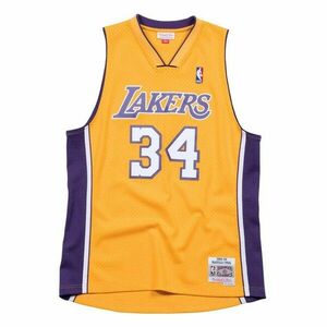 Mitchell & Ness Los Angeles Lakers #34 Shaquille O'Neal yellow Swingman Jersey (SMJYGS18179) kép