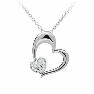 Preciosa Preciosa Romantikus ezüst nyaklánc cirkónium kövekkel Tender Heart Preciosa 7431 59 kép