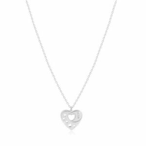 925 ezüst nyaklánc - szimmetrikus szív szív alakú kivágásokkal, "MUM" felirat kép