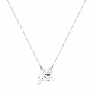 Briliáns 925 ezüst nyaklánc - "I love you", ovális szemű lánc kép