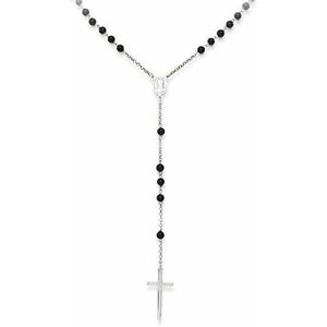 Amen Amen Eredeti ezüst nyaklánc ónix kővel Rosary CROBON40 kép