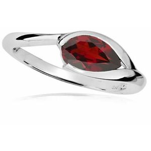 MOISS MOISS Elegáns ezüst gyűrű piros gránáttal RG000 56 mm kép