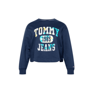 Tommy Jeans Curve Tréning póló tengerészkék / fehér / lila / vízszín / sárga kép