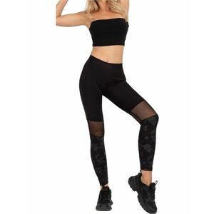 fekete leggings terepszínű mintával kép