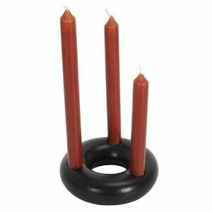 Gyertyatartók The home deco factory SUPPORT 3 BOUGIES NOIR M24 kép