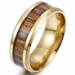 Wooden Gyűrű-Arany/Barna/52mm KP17197 kép