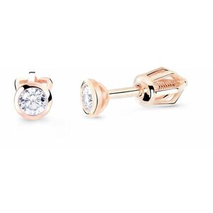 Cutie Diamonds Cutie Diamonds Minimalist bedugós rózsaszín arany fülbevalók gyémántokkal DZ8007-30-00-X-4 kép