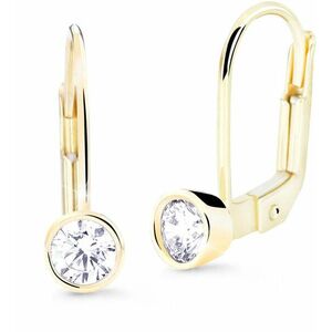 Cutie Diamonds Cutie Diamonds Csodálatos bedugós sárga arany fülbevaló gyémánttal DZ8017-55-00-X-1 kép