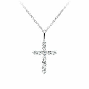Preciosa Preciosa Divatos ezüst nyaklánc cirkónium kövekkel Tender Crosses Preciosa 5332 00 kép