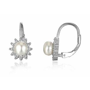MOISS MOISS Bájos ezüst fülbevaló gyöngyökkel és cirkónium kővel EP000178 kép