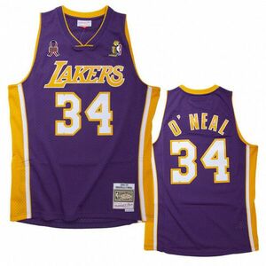 Jersey Mitchell & Ness Los Angeles Lakers #34 Shaquille O'Neal Finals Jersey purple kép
