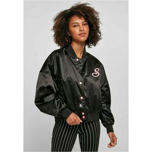Ladies Starter Satin College Jacket black kép