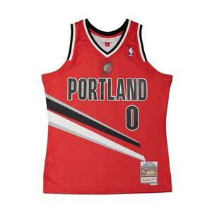 Mitchell & Ness Portland Trail Blazers #0 Damian Lillard Alternate Jersey red kép